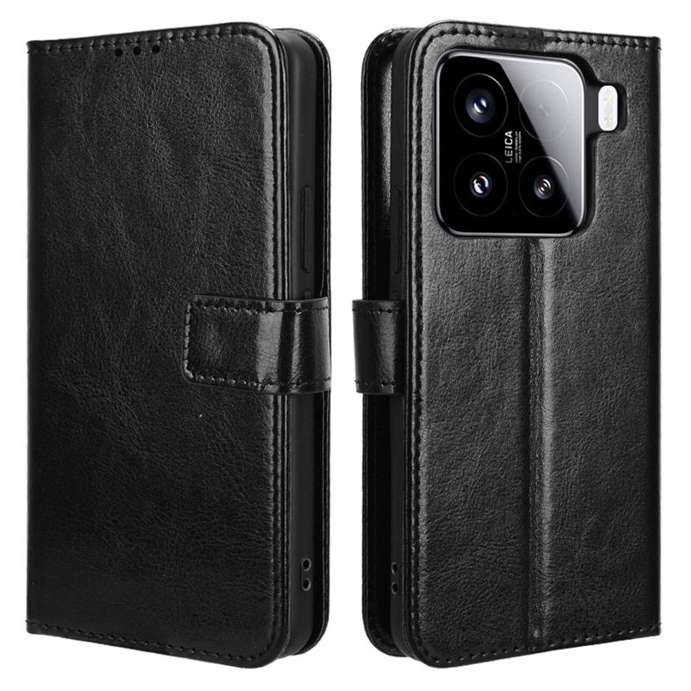 For Xiaomi 15 Case Crazy Horse Texture PU Leather Phone Wallet Cover