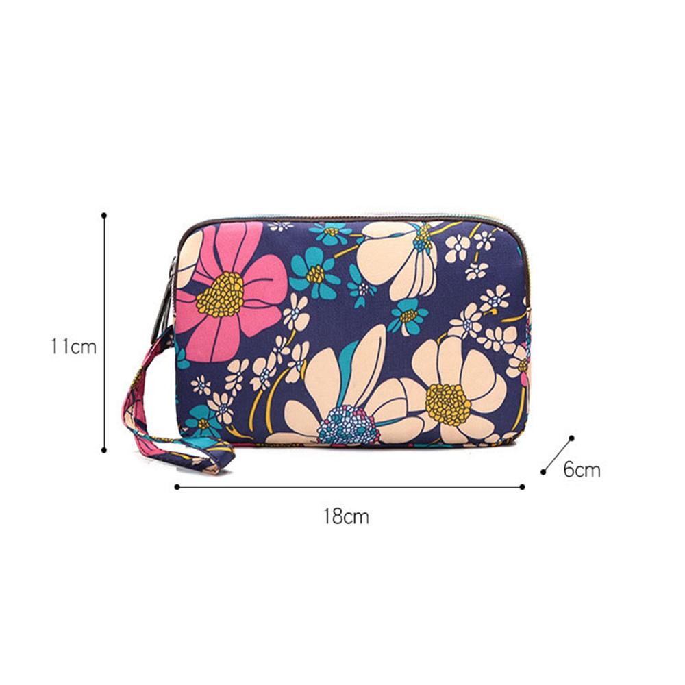 3 Zipper Women's Waterproof Wallet Cell Pouch Handbag Ladies Coin Purse Lipstick Bags Mobile Clutch Bags