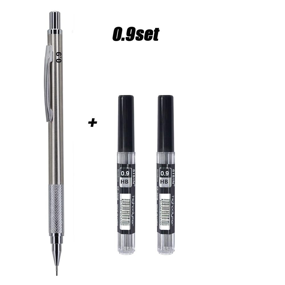 0.3/0.5/0.7/0.9/1.3/2.0mm Mechanical Pencil Set Art Drawing Painting Automatic Pencil with 2box Leads Office School Supply
