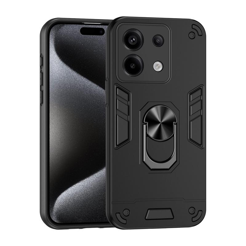 Armor Magnetic Holder Ring Case For Xiaomi Redmi Note 13 Pro 5G 4G Note13 Pro Plus 13C Camera Lens Protect Shockproof Back Cover