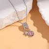 Women's Silver Titanium Steel Necklace with Micro-Inlaid Zircon - Elegant, Durable Clavicle Chain Jewelry