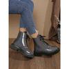 Thick-soled Lace-up Martin Boots 2025 Winter New Plus-size Round Toe Slimming British Style Colorful Boots for Women