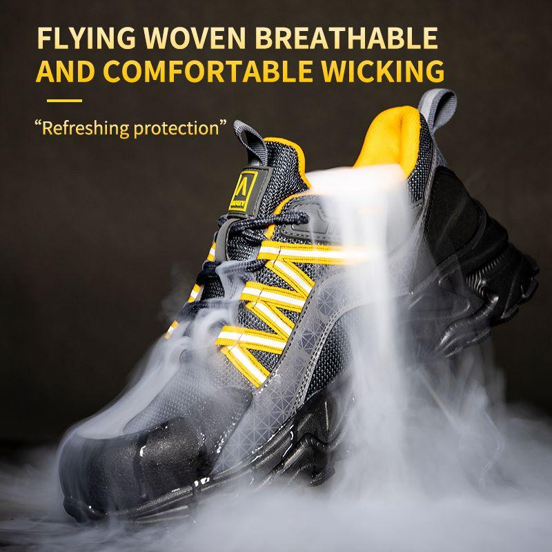 Neue Sicherheitsschuhe für Herren, durchstichsichere Arbeitsstiefel mit Stahlkappe, leichte und atmungsaktive Arbeitsschuhe, unzerstörbare Arbeitsschuhe für Herren