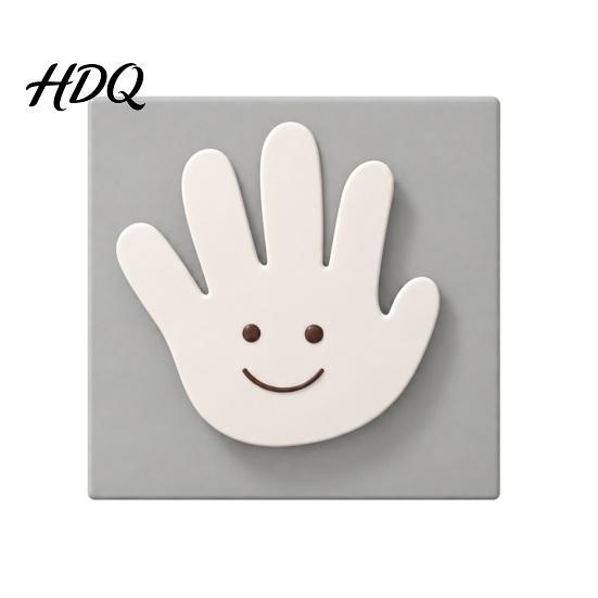 Cute Palm Light Switch Guard 3D Printed High Five Plate Covers Decorative Bedroom Wall Decoration Cover Plate Creative Outlet Covers Faceplate