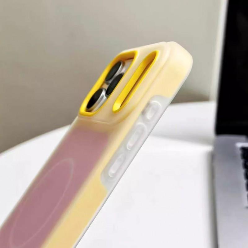 Dual-Tone Jelly Hybrid Phone Case IPhone 17 Pro Max With Magnetic Snap-on Design Soft Touch Finish Shockproof Full Coverage
