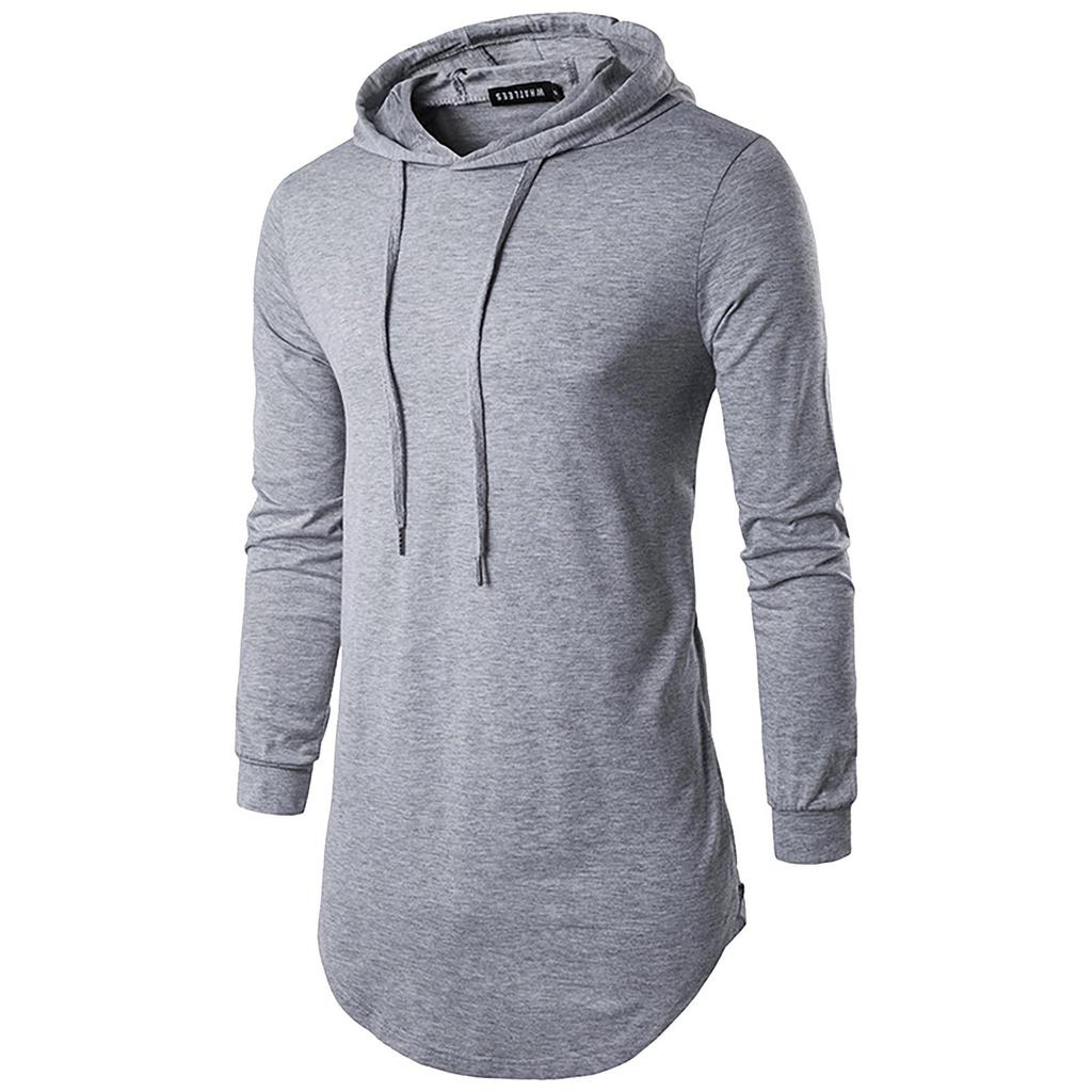 Men's Hip Hop Long Sleeved Color Hooded Personalized Street Sweater Bottomed Shirt