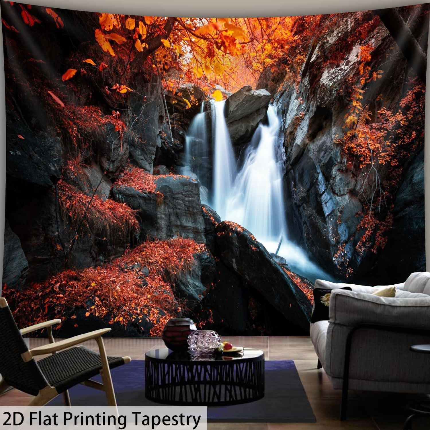 White Dragon Tapestry, Majestic Flying Dragon In Clouds And Sky, Fantasy Creature Wall Hanging For Bedroom Living Room 70x100cm28x39in