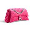 Balenciaga Studded Magnetic Closure Nylon Crossbody Shoulder Bag Small Women bags Bright-Pink 7163512AAPG5639