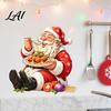 Indoor Outdoor Holiday Ornaments Santa Claus Wall Sticker Waterproof PVC Decal Removable Decorative Window Clings Festive Art for Glass Windows And