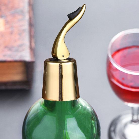 Weinverschluss, gute Abdichtung, Edelstahl, auslaufsicher, einfache Bedienung, langlebiger Vakuum-Weinverschluss