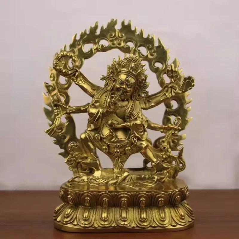 

Фэн-шуй Высококачественная Медная Статуэтка Будды Шестирукий Махакала Дайхэйтен Бог Богатства