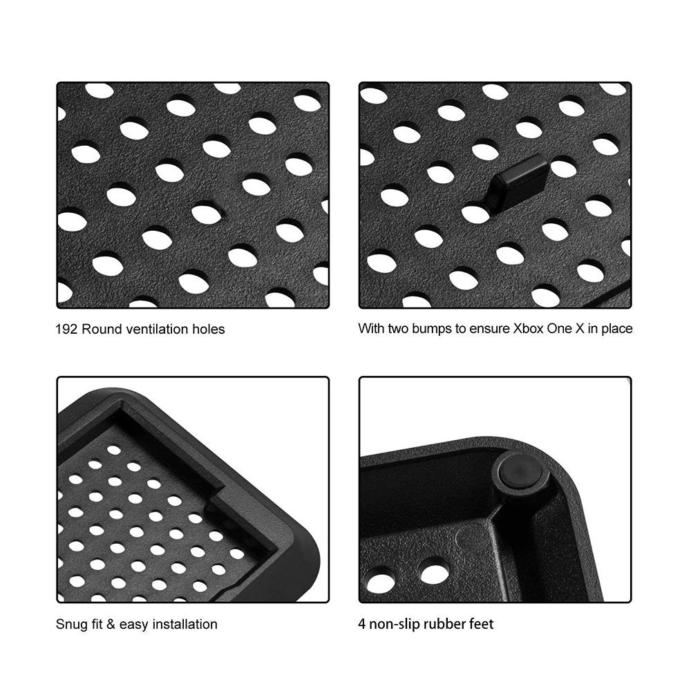 Portable Vertical Stand for Xbox One X Non-slip Vertical Dock Holder for Xbox One X Game Console Game Accessories Black