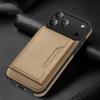 For iPhone 17 Pro Max Case Compatible with MagSafe Leather Back Phone Cover with Detachable Card Bag