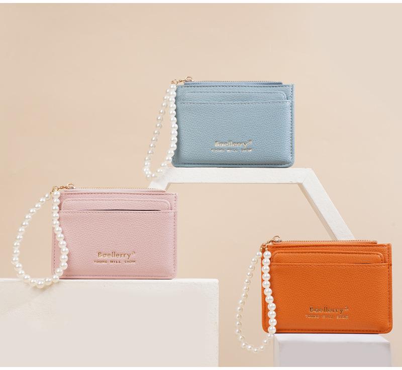 Women's High-End Multi-Card Slot Coin Purse - Small PU Card Holder for Students