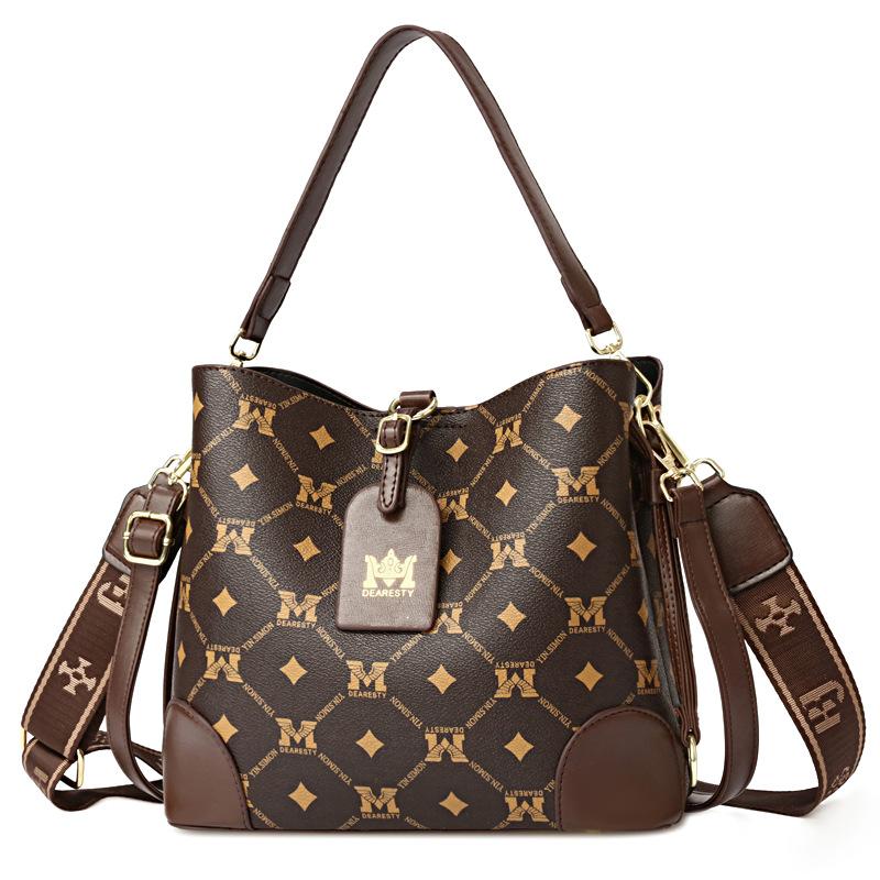 Bag Women's Bag 2025 New Fashionable Large-capacity Portable Shoulder Messenger Bag High-end Women's Bag Bucket Bag