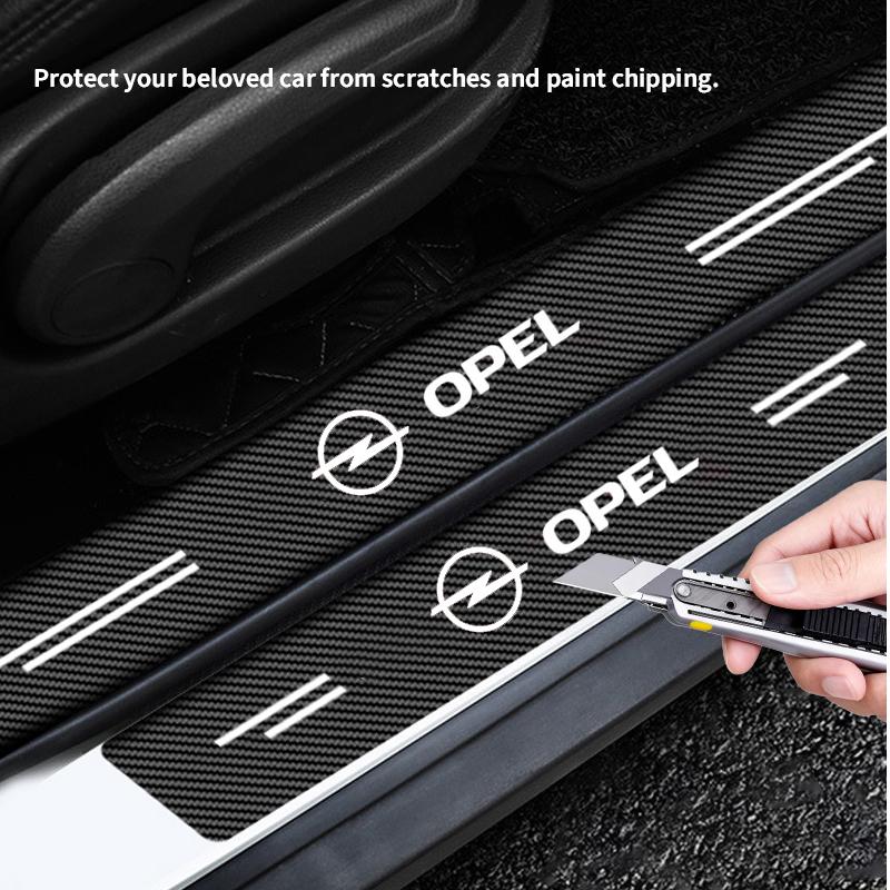 New Car 3D Carbon Flber Car Door SIll Protector Scratch Proof Tape For Opel Insignia Astra Antara Meriva Zafira H G Corsa