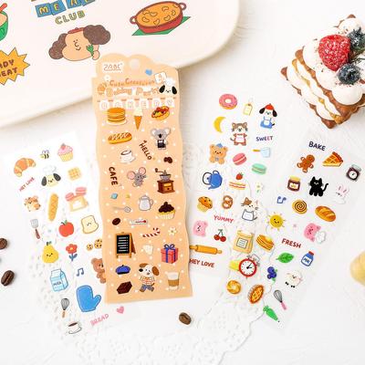 ZABC Cute Border Exploration Hall Series Stickers: 6 Cartoon Styles for DIY Journal Decoration