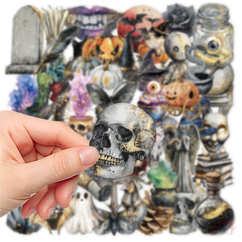 50Pcs/Set Retro Magic Art. Halloween PET Stickers Waterproof DIY Fashion Doodle Decals Stickers