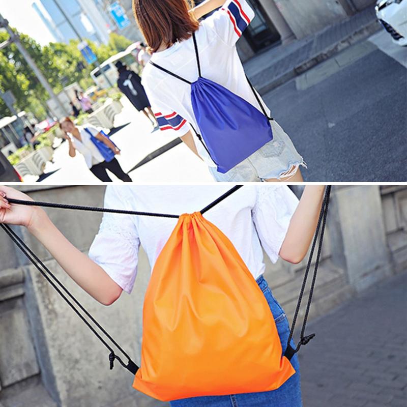 Bolsa de Gimnasio con Cordón para Exterior Mujer Hombre Bolsas con Cuerda Almacenamiento Ropa Zapatos Piscina Embalaje Impermeable Bolsillo Fitness Unisex
