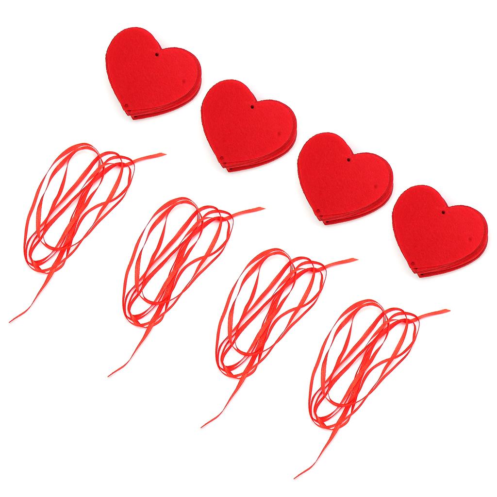 4er Set Girlande Hängende Herzen Ornamente Valentinstag Hochzeitsfeier Basteldekoration