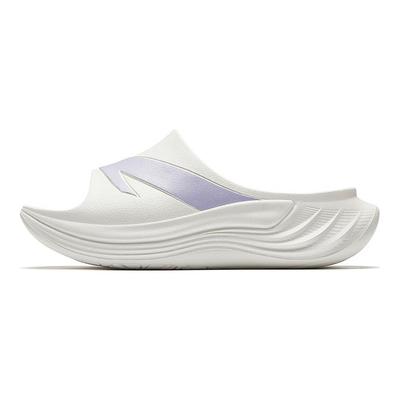 Classique Tendance Basique Décontracté Polyvalent Semelle Souple Confortable Plage Antidérapant Sandales Sliders Chaussures Femme Blanc Violet 122538528R-1