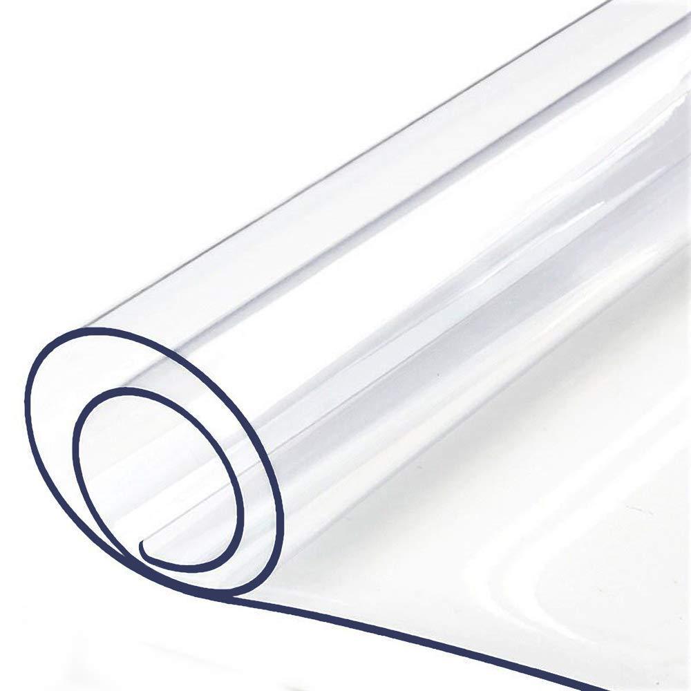 1mm Soft Glass Table Mat PVC Transparent Tablecloth Waterproof Oilproof Rectangular Table Cover Pad Kitchen Table Mat
