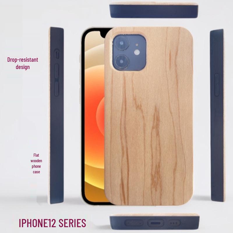 Retro-Stil Holz iPhone 12/12 Pro Max Grafikdesign Schutzhülle