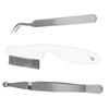 Pet Flea Remover Kit Durable Stainless Steel Flea Tweezers Comb Clips Set Easy Operation Removal