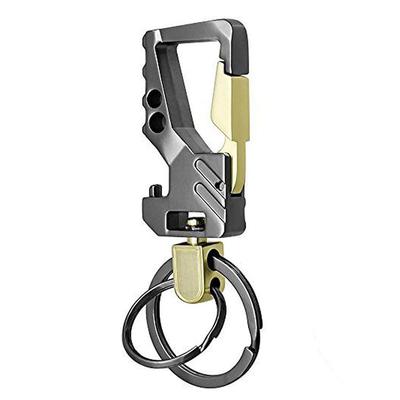 BE8 Keychain Gunmetal Carabiner Lightweight Cycling Camping Climbing Outdoor