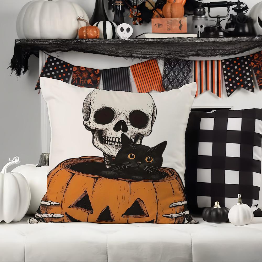 Fashion print H-Halloween Pillow Case Office Cushions Suitable For Sofa Car Bedroom Decorative Cushion Cover