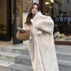 Womens Oversized Hooded Faux Fur Coat Long Thick Winter Outerwear Warm Plus Size Parka