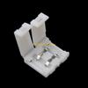 Solderless Clip-on Coupler Connector 2 Pin 10mm For 5050 Single Color LED Strip D57B