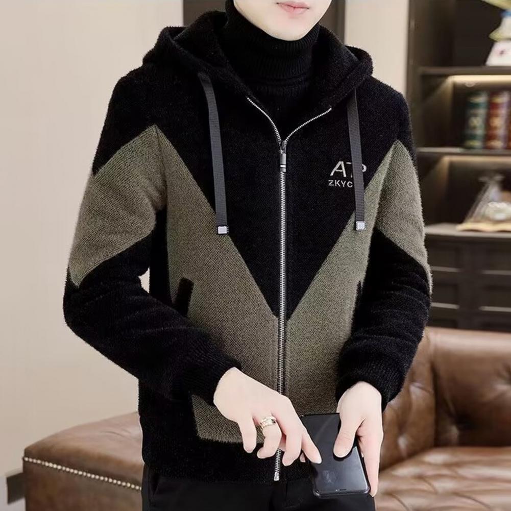

Осенне-зимняя куртка из шерстяной смеси для мужчин, толстая, теплая, повседневная, деловая, тренч, приталенное короткое пальто в уличном стиле, социальная одежда XXL чёрный