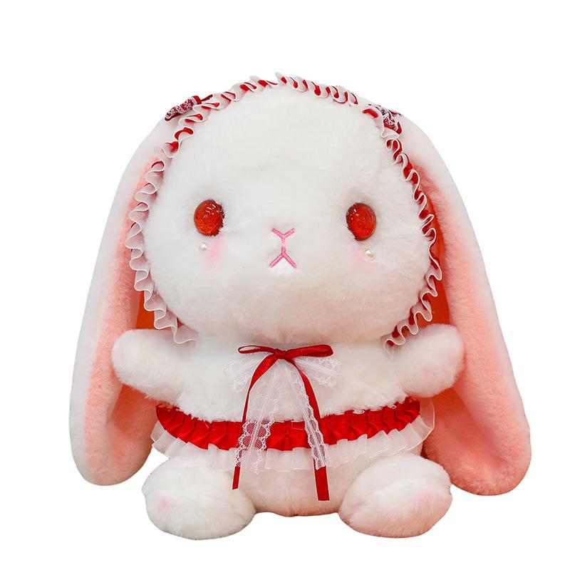 Cute and Funny Lolita Rabbit Backpack Japanese JK Style Girl's Heart Cute Little Rabbit Plush Bag Gift