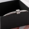 European & American 65MM 18K Gold Stainless Steel Bracelet with Ceramic Clay & Rhinestone Inlays