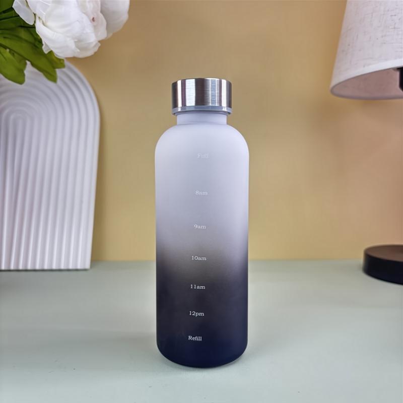 550ml Sport Water Bottle With Time Marker Motivational Reusable Fitness Sports Outdoors Travel Leakproof Frosted Plastic Cup