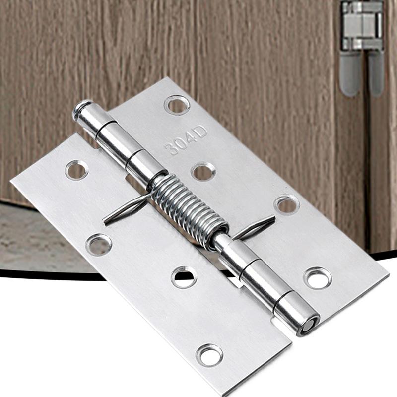 Spring Door Hinges Automatic Rebound Hinge with Spring Stainless Steel Door Window Cupboard Folding Hinges Furniture Hardware