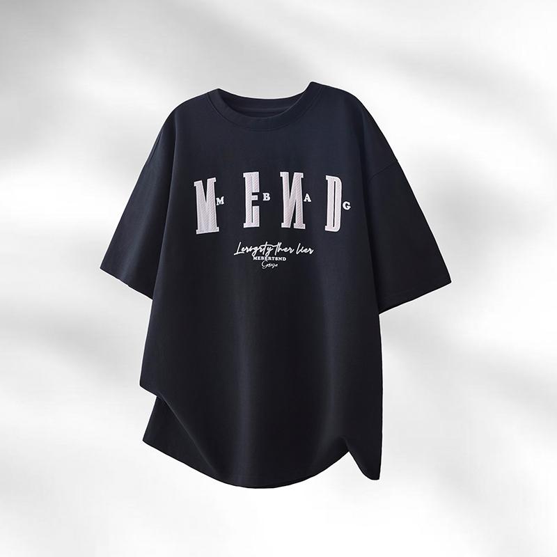 

Summer Printed Round Neck T-shirt for Men, Versatile, Casual, Loose, Simple, Breathable Short Sleeved T-shirt M чорний