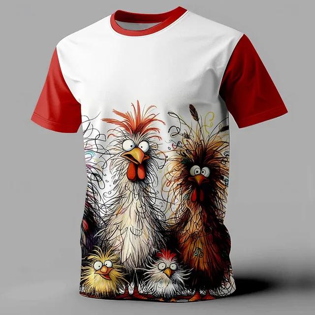 Summer Men's T Shirt Short Sleeve Animal Graphic Print Casual O-Neck Oversized Pullover Fashion Streetwear Male Clothing T-Shirt
