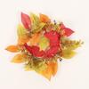 20cm Fall Candle Rings Wreaths Lightweight Silk Fabric Harvest Candle Garland Table Ornaments For Thanksgiving Halloween Decoration