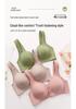 Red Polka Dot Wire-Free Push-Up Bra for Middle-Aged & Elderly Women