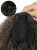 Synthetic Wig 12-inch Short Ponytail Afro Puff Kinky Curly Drawstring Ponytail Clip In Hair Extensions Natural Hairpiece Pony Tail For Women