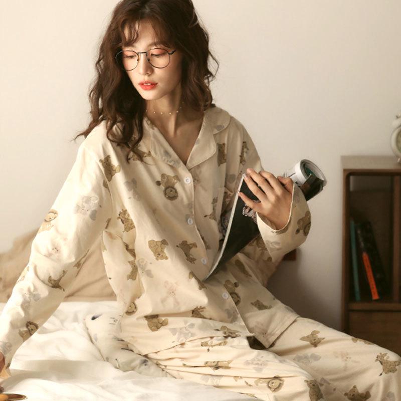 Women s Floral Tulip Long Sleeve Cardigan Pajama Set - Spring & Autumn Casual Homewear XL