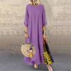 Dress Style Ethnic For Vintage Women Long Dress Loose Fashion Casual Elegant Women Clothing Clothes Streetwear Plus Size