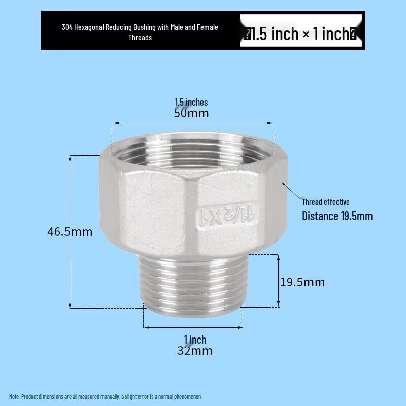 304 Stainless Steel Threaded Reducer Coupling