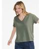 Aigle Women'S Linen V-Neck T-Shirt Ais24Wtsh003Bee