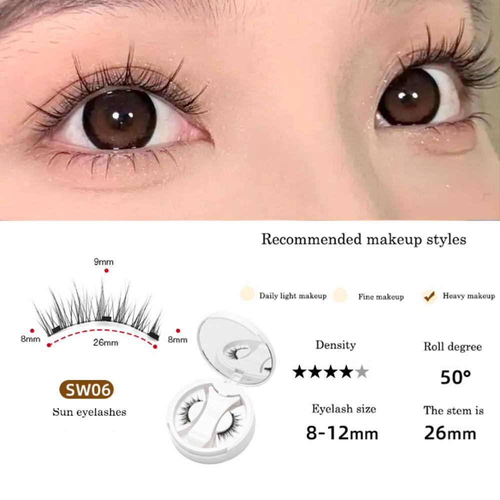 

Long Lasting Magnetic False Eyelashes Makeup False Eyelash Clusters Women Style F