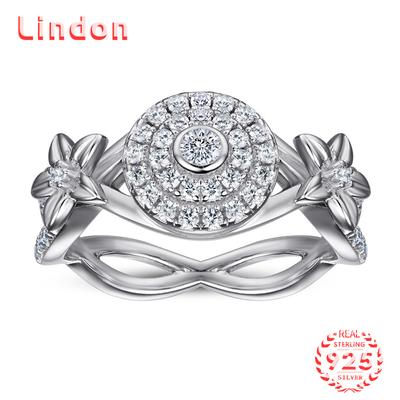Zirkónový prsteň Lindon Classic 925 Sterling Silver Dámske šperky Svadobný darček na párty