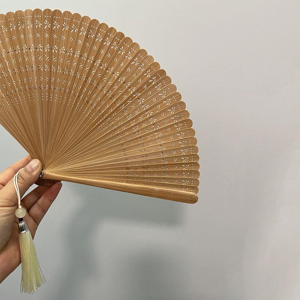 Portable Retro Hand Fan Elegant Classical Folding Fan Chinese Style Folding Bamboo Fan Home Decor