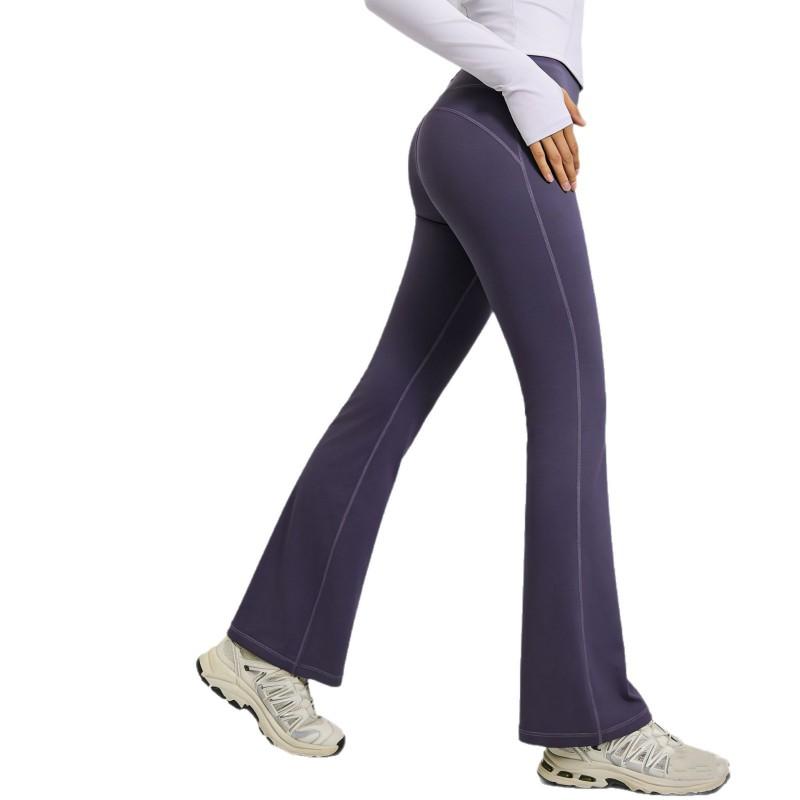 Womens High-Waisted Flared Yoga Pants Quick-Dry Soft Stretch Leggings Gym Fitness Running Workout